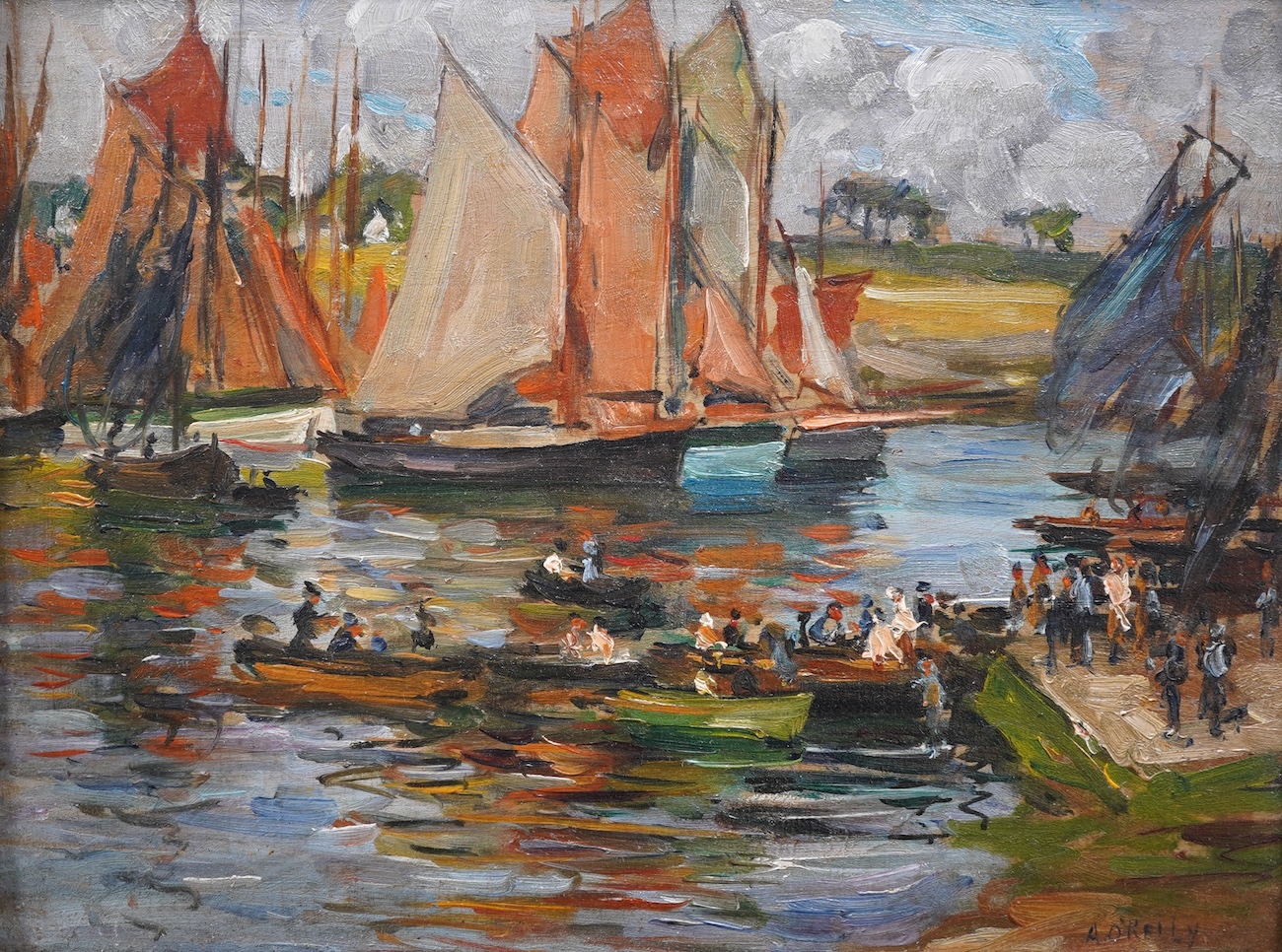 Aloysius C. O’Kelly, Irish, (1853-1936), 'Activities at the Docks'